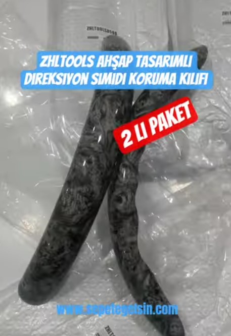 Zhltools Ahşap Tasarımlı Direksiyon Simidi Koruma Kılıfı 2 li