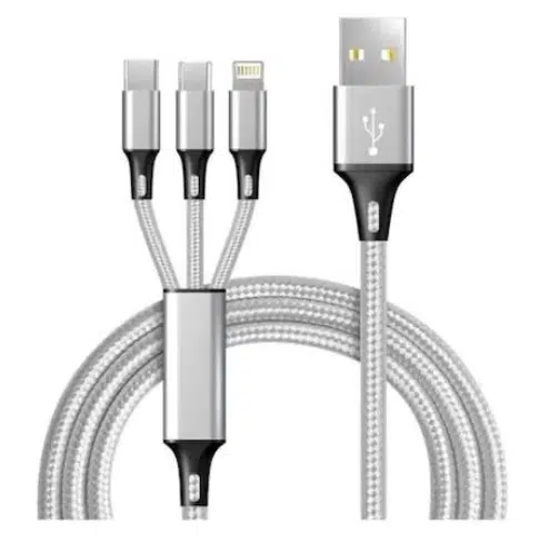 Concord 120 Cm 2.4A 3 in 1 Micro & Lighting & TYPE-C USB Kablo Concord C-323