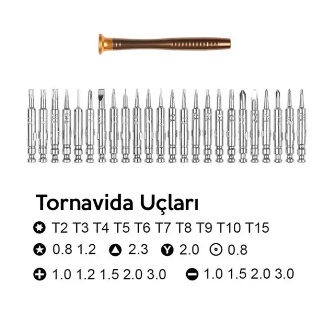 25 Parça Cep Telefonu Hassas Tornavida Tamir Seti 25 Parça Cep Telefonu Hassas Tornavida Tamir Seti