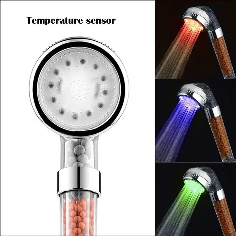 3 Adet Tasarruflu Boncuklu Ledli Duş Başlık-pil Veya Elektrik Gerekmez Kinetik Enerjili 3 Adet Tasarruflu Boncuklu Ledli Duş Başlık-pil Veya Elektrik Gerekmez Kinetik Enerjili