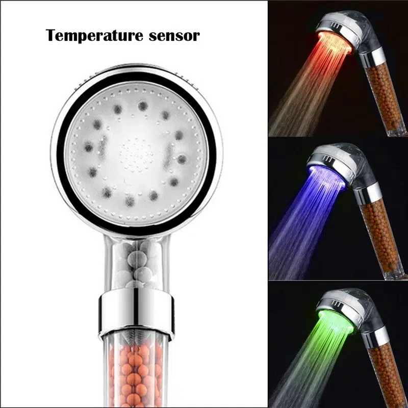 3 Adet Tasarruflu Boncuklu Ledli Duş Başlık-pil Veya Elektrik Gerekmez Kinetik Enerjili 3 Adet Tasarruflu Boncuklu Ledli Duş Başlık-pil Veya Elektrik Gerekmez Kinetik Enerjili