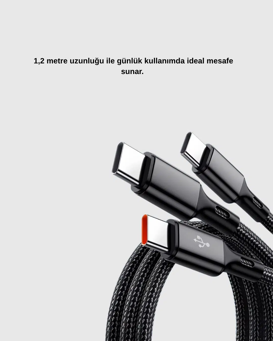 3’ü 1 Arada Şarj Kablosu Type-c İos Android Uyumlu Hızlı Ve Güvenli Şarj 3’ü 1 Arada Şarj Kablosu Type-c İos Android Uyumlu Hızlı Ve Güvenli Şarj