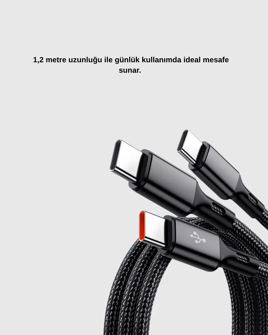 3’ü 1 Arada Şarj Kablosu Type-c İos Android Uyumlu Hızlı Ve Güvenli Şarj 3’ü 1 Arada Şarj Kablosu Type-c İos Android Uyumlu Hızlı Ve Güvenli Şarj