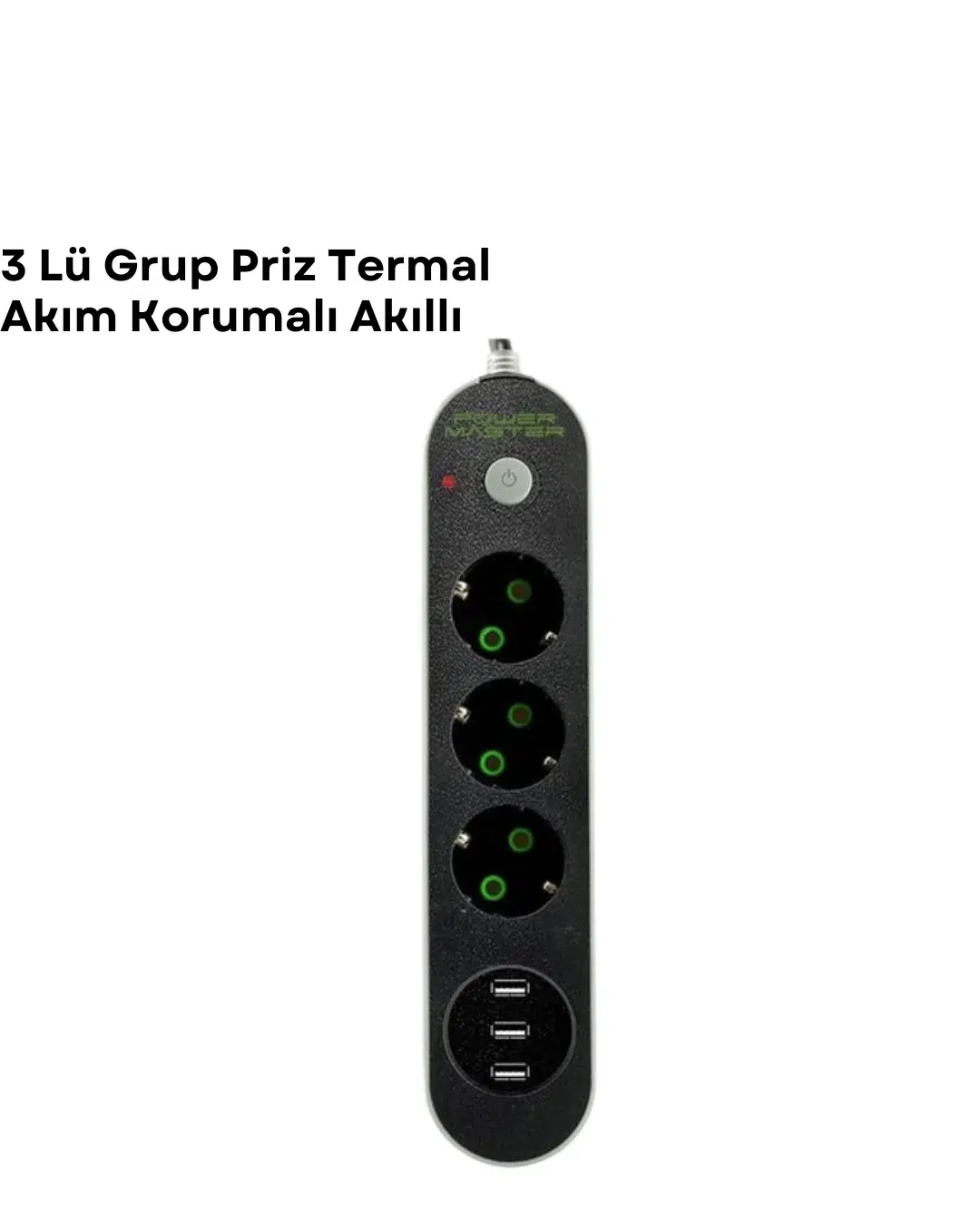 3 Usb Portlu Üçlü Priz Cxe103