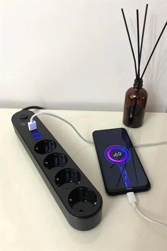 4lü Siyah Anahtarlı 3 Usb Li Akım Korumalı Topraklı Çocuk Korumalı Grup Priz 2 Metre 4lü Siyah Anahtarlı 3 Usb Li Akım Korumalı Topraklı Çocuk Korumalı Grup Priz 2 Metre