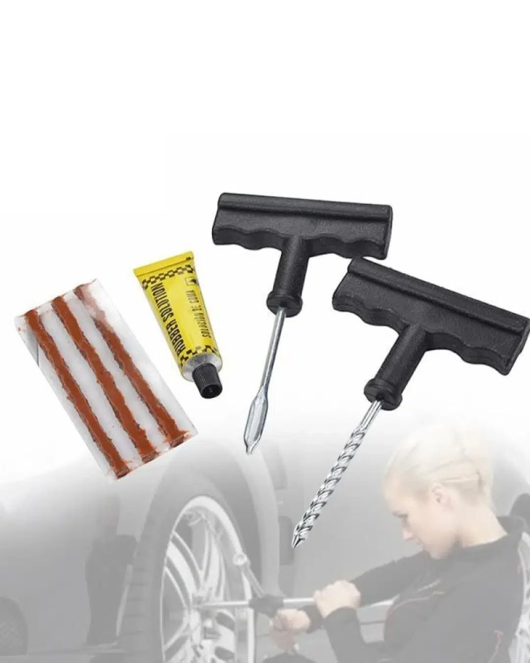 6 Parça Lastik Tamir Kiti Araç Ve Motosiklet İçin Acil Yol Seti 6 Parça Lastik Tamir Kiti Araç Ve Motosiklet İçin Acil Yol Seti