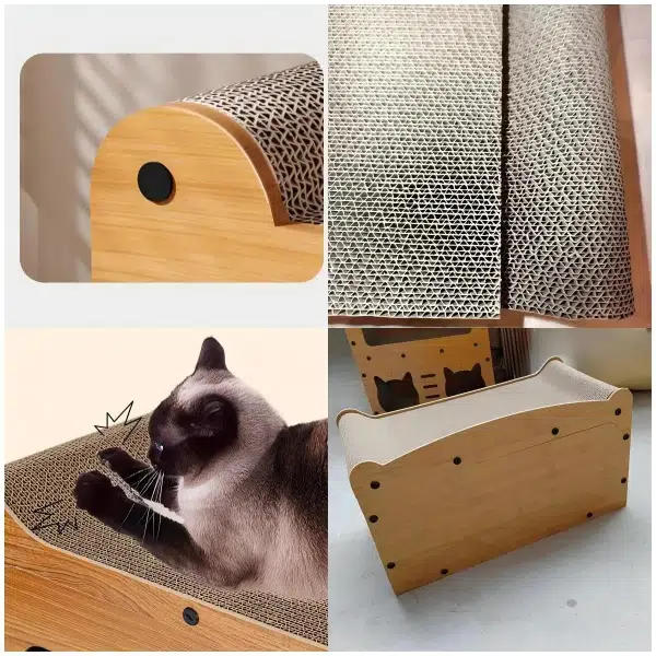 Ahşap Tek Katlı Tırmalamalı Evcil Hayvan Oyun Evi Ahşap Tek Katlı Tırmalamalı Evcil Hayvan Oyun Evi