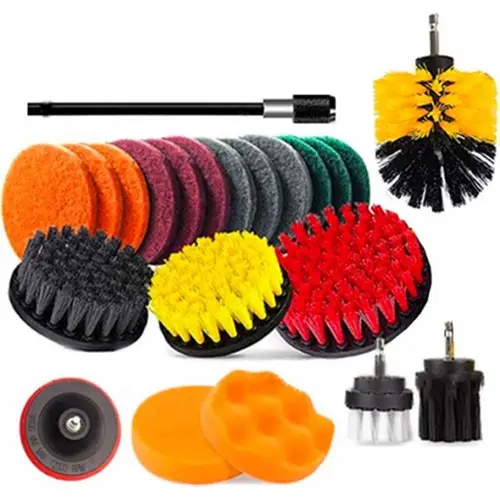 Zhltools Çok Amaçlı Ev Banyo ve Araç Matkap Ucu Temizlik Seti 22 Parça