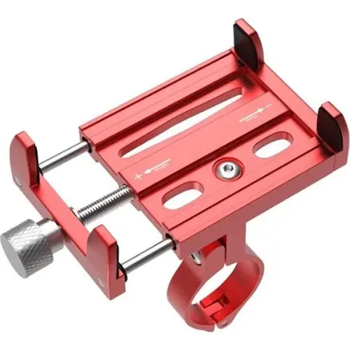 Zhltools KR01 Bisiklet Motorsiklet Gidon Telefon Tutucu, Metal Vidalı Kırmızı Zhltools KR01 Bisiklet Motorsiklet Gidon Telefon Tutucu, Metal Vidalı Kırmızı