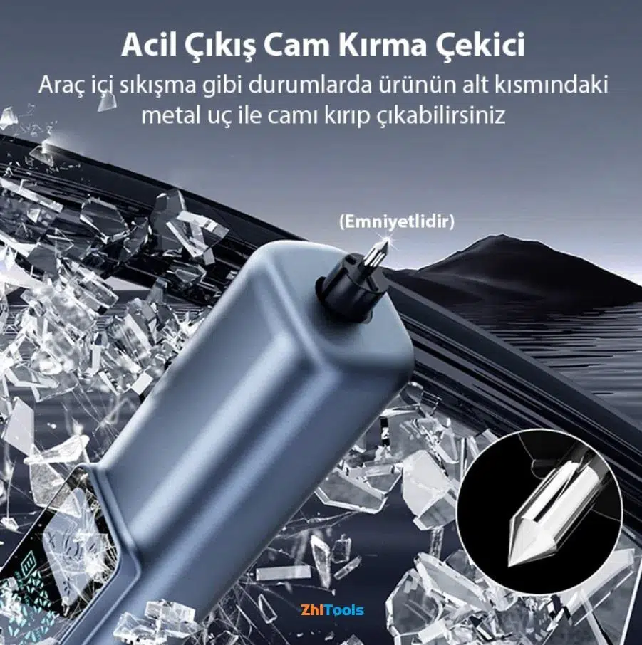 Zhltools ST-5530 Dijital Şarjlı Araç Lastik Hava Şişirme Pompası Power bank Penere Kırıcı Zhltools ST-5530 Dijital Şarjlı Araç Lastik Hava Şişirme Pompası Power bank Penere Kırıcı