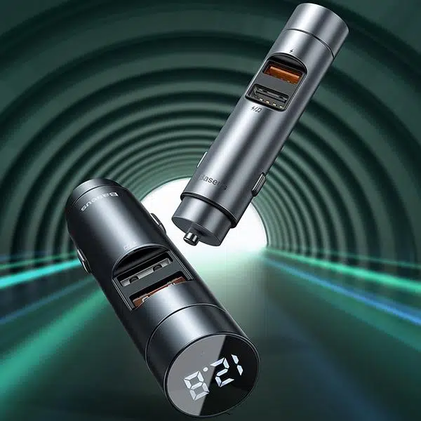 Baseus 18W Hızlı Şarj Column Bluetooth 5.0 Araç MP3 Dual Usb Araç Şarjı Siyah Baseus 18W Hızlı Şarj Column Bluetooth 5.0 Araç MP3 Dual Usb Araç Şarjı Siyah