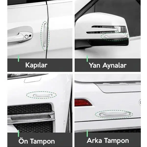 Baseus Airbag Bumper/araç Şeffaf Tampon Scratch Çizik Koruyucu 4 Adet Set Baseus Airbag Bumper/araç Şeffaf Tampon Scratch Çizik Koruyucu 4 Adet Set