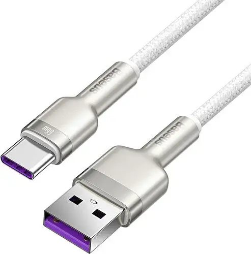 Baseus Cafule 66W Metal USB To Type-C Hızlı Şarj Kablosu 100CM Baseus Cafule 66W Metal USB To Type-C Hızlı Şarj Kablosu 100CM