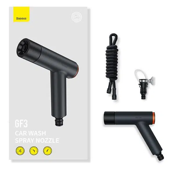 Baseus GF3 Oto Yıkama Püskürtme Hortum Başlığı ve 15m Teleskopik Hortum - Bahçe Sulama Hortumu Baseus GF3 Oto Yıkama Püskürtme Hortum Başlığı ve 15m Teleskopik Hortum - Bahçe Sulama Hortumu