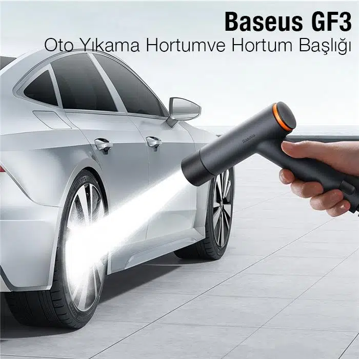 Baseus GF3 Oto Yıkama Püskürtme Hortum Başlığı ve 15m Teleskopik Hortum - Bahçe Sulama Hortumu Baseus GF3 Oto Yıkama Püskürtme Hortum Başlığı ve 15m Teleskopik Hortum - Bahçe Sulama Hortumu