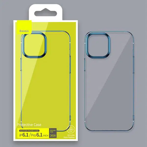 Baseus Glitter iPhone 12 Pro Max Şeffaf Lüx Kılıf Soft Tpu Kılıf Mavi Baseus Glitter iPhone 12 Pro Max Şeffaf Lüx Kılıf Soft Tpu Kılıf Mavi
