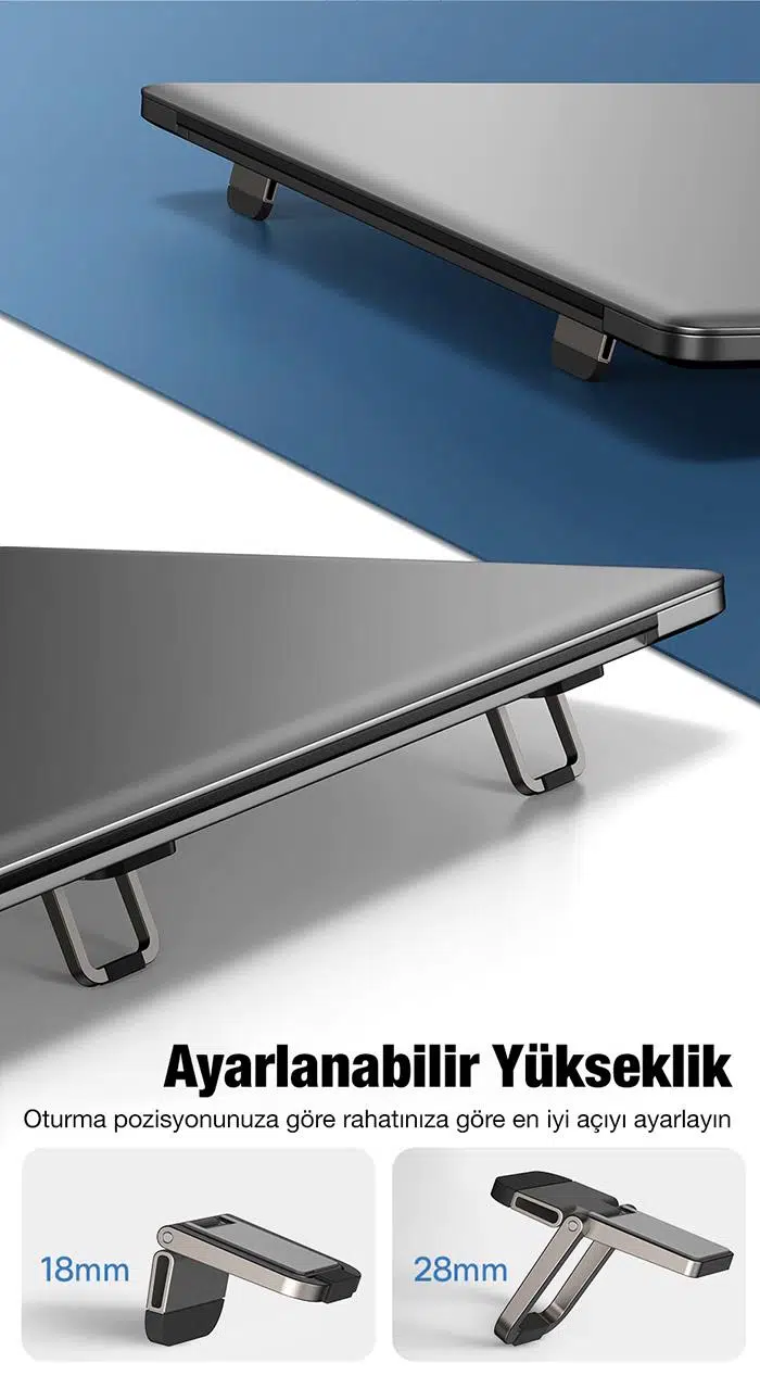 Baseus Katlanabilir Portatif Macbook Dizüstü Bilgisayar Laptop Stand Ayağı Siyah Baseus Katlanabilir Portatif Macbook Dizüstü Bilgisayar Laptop Stand Ayağı Siyah