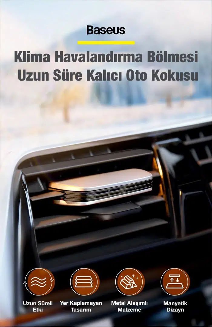 Baseus Metal Paddle Araç Havalandırma Bölmesi Hava Spreyi Oto Kokusu Baseus Metal Paddle Araç Havalandırma Bölmesi Hava Spreyi Oto Kokusu