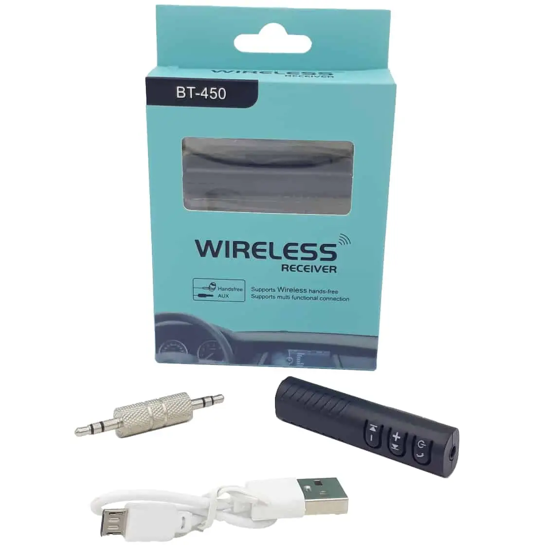 Bluetooth Receıver Adaptör Kulaklık Hoparlör Aux Bluetooth Çevirici BT-450 Bluetooth Receıver Adaptör Kulaklık Hoparlör Aux Bluetooth Çevirici BT-450