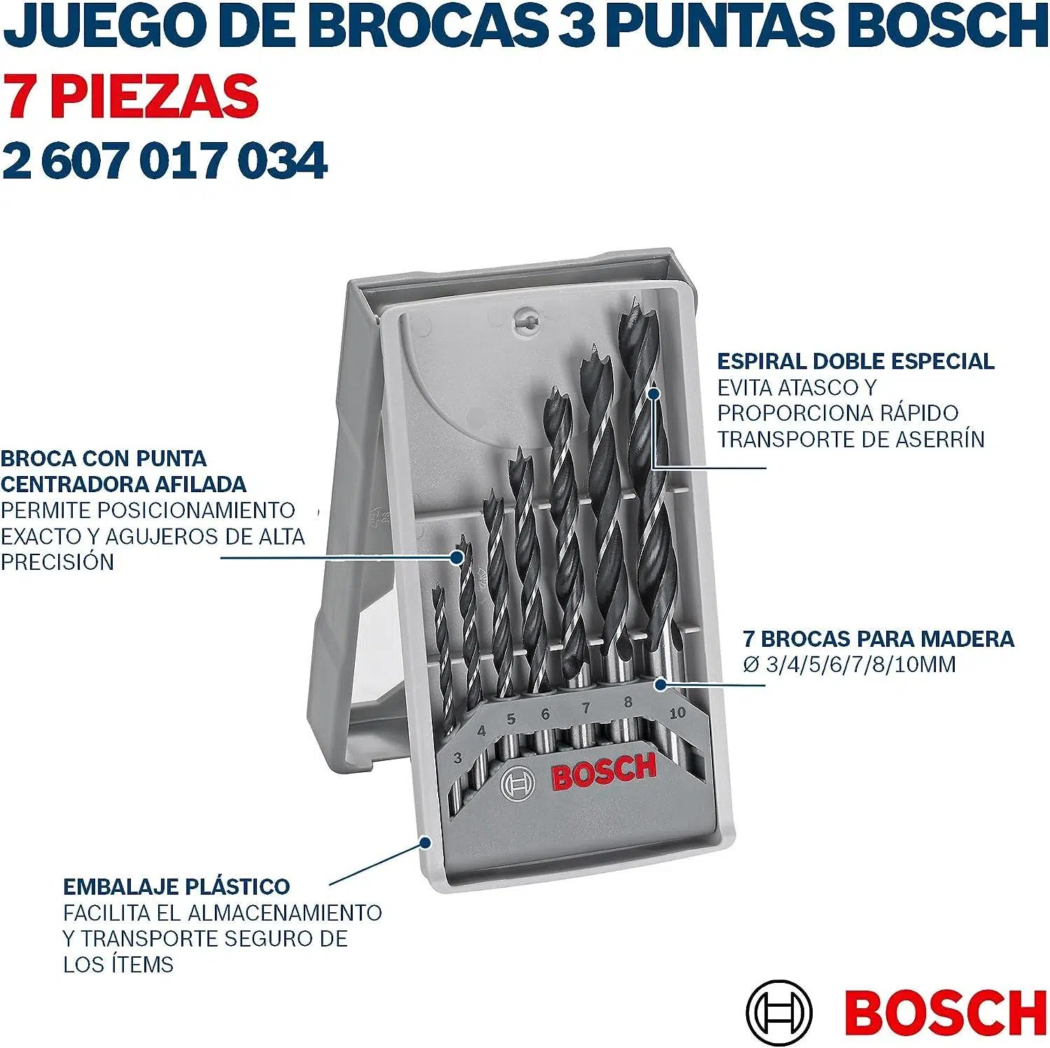Bosh Ahşap Matkap Ucu Seti 7 Parça Bosh Ahşap Matkap Ucu Seti 7 Parça