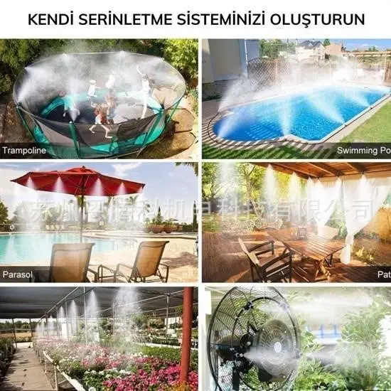 BUFFER® 10 Metre Kendin Yap Balkon Veranda Çardak Kamelya Sulama Serinletme ve Nemlendirme Sistemi BUFFER® 10 Metre Kendin Yap Balkon Veranda Çardak Kamelya Sulama Serinletme ve Nemlendirme Sistemi