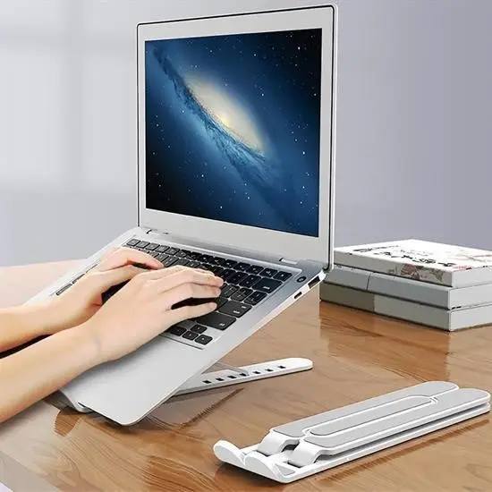 BUFFER® Ayarlanabilir Plastik Dizüstü Destek Tabanı Katlanabilir Taşınabilir Laptop Sehpası Yükselti BUFFER® Ayarlanabilir Plastik Dizüstü Destek Tabanı Katlanabilir Taşınabilir Laptop Sehpası Yükselti