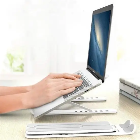 BUFFER® Ayarlanabilir Plastik Dizüstü Destek Tabanı Katlanabilir Taşınabilir Laptop Sehpası Yükselti BUFFER® Ayarlanabilir Plastik Dizüstü Destek Tabanı Katlanabilir Taşınabilir Laptop Sehpası Yükselti