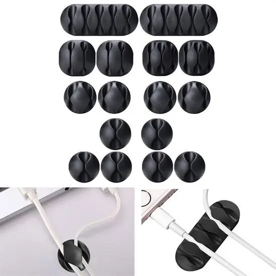 BUFFER® Çok Amaçlı Kablo Tutucu Akrilik Güçlü Yapışkanlı Organizer Düzenleyici 16 Parça Set Kolay Ku BUFFER® Çok Amaçlı Kablo Tutucu Akrilik Güçlü Yapışkanlı Organizer Düzenleyici 16 Parça Set Kolay Ku
