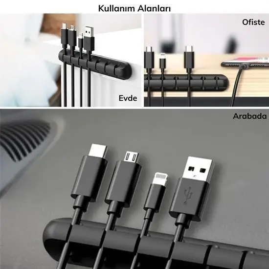BUFFER® Çok Amaçlı Kablo Tutucu Akrilik Güçlü Yapışkanlı Organizer Düzenleyici 16 Parça Set Kolay Ku BUFFER® Çok Amaçlı Kablo Tutucu Akrilik Güçlü Yapışkanlı Organizer Düzenleyici 16 Parça Set Kolay Ku