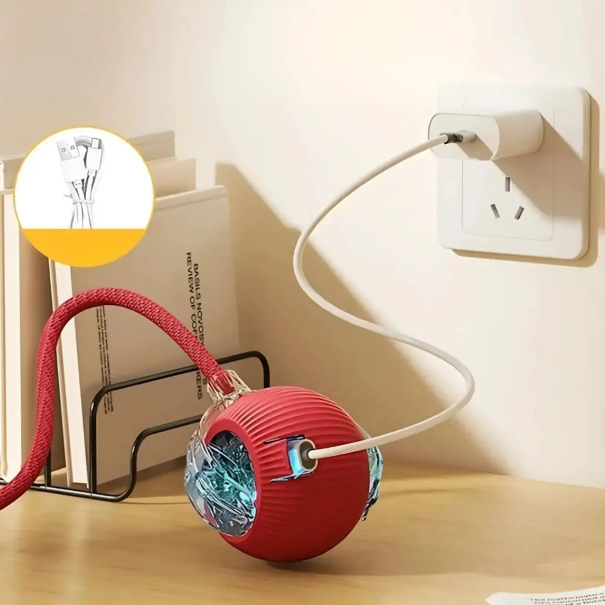 BUFFER® Şarjlı Otomatik Hareketli Kedi Köpek İçin 360 Derece Dönen İnteraktif Akıllı Oyun Topu BUFFER® Şarjlı Otomatik Hareketli Kedi Köpek İçin 360 Derece Dönen İnteraktif Akıllı Oyun Topu