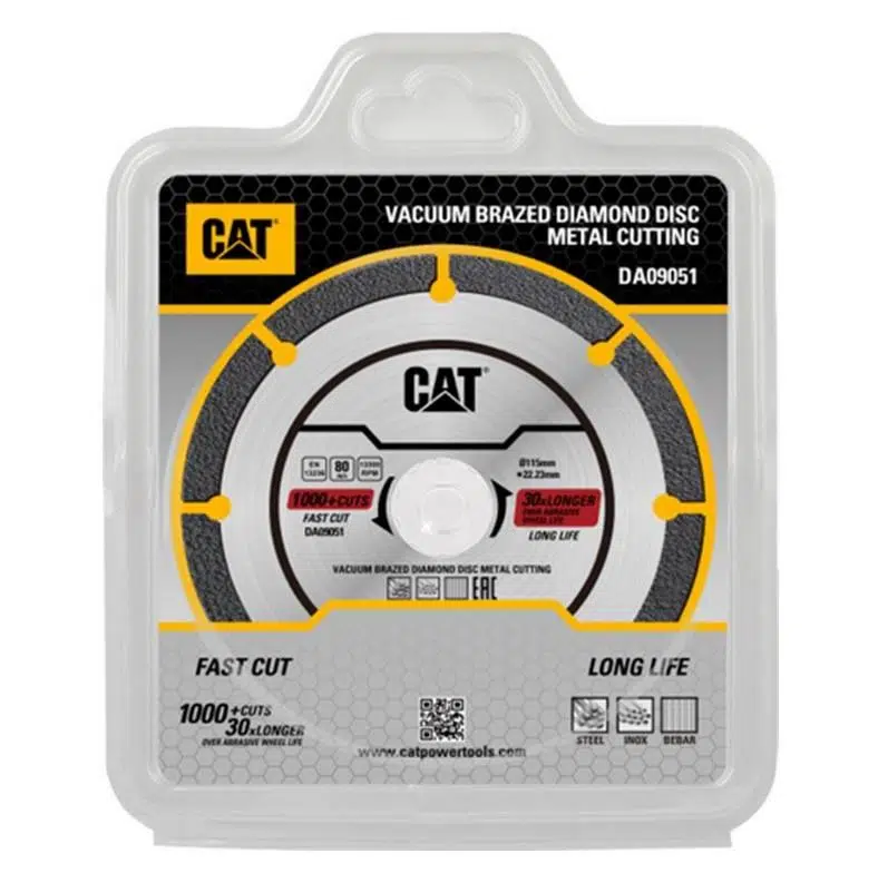 CAT DA09051 115mm Profesyonel Çelik, İnox, Demir Elmas Metal Kesme Diski (Soketli, Aralıklı Kenar) CAT DA09051 115mm Profesyonel Çelik, İnox, Demir Elmas Metal Kesme Diski (Soketli, Aralıklı Kenar)