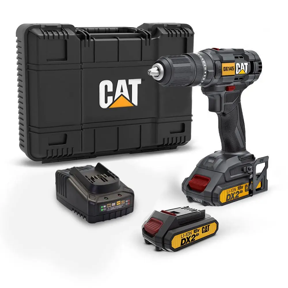 CAT DX145.1 18Volt/2.0Ah Li-ion Çift Akülü Profesyonel Şarjlı Matkap CAT DX145.1 18Volt/2.0Ah Li-ion Çift Akülü Profesyonel Şarjlı Matkap