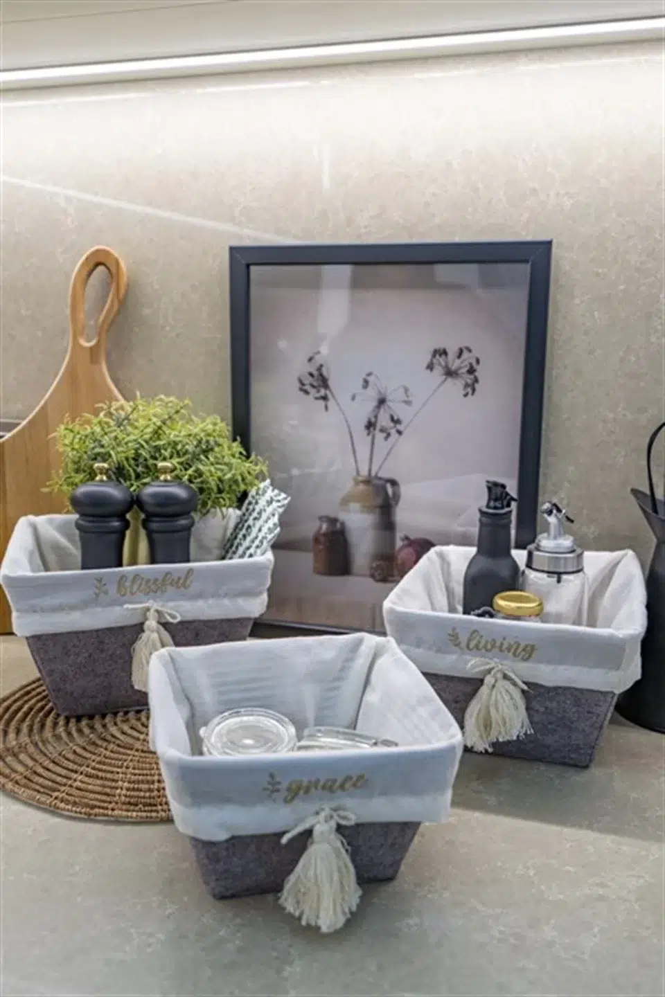 Çok Amaçlı Saklama Organizer Kutu Kare Keçe Sepet (mini) - 03433 Çok Amaçlı Saklama Organizer Kutu Kare Keçe Sepet (mini) - 03433