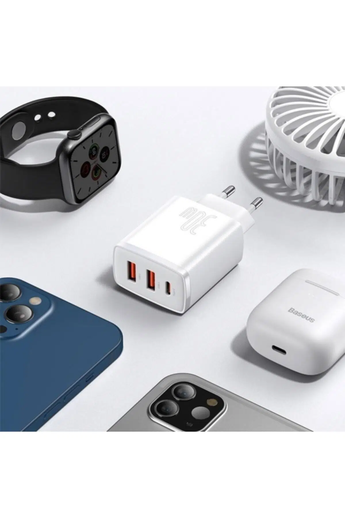 Compact 30w 2 Usb + Type-c Çıkışlı Hızlı Şarj Başlığı Beyaz Compact 30w 2 Usb + Type-c Çıkışlı Hızlı Şarj Başlığı Beyaz