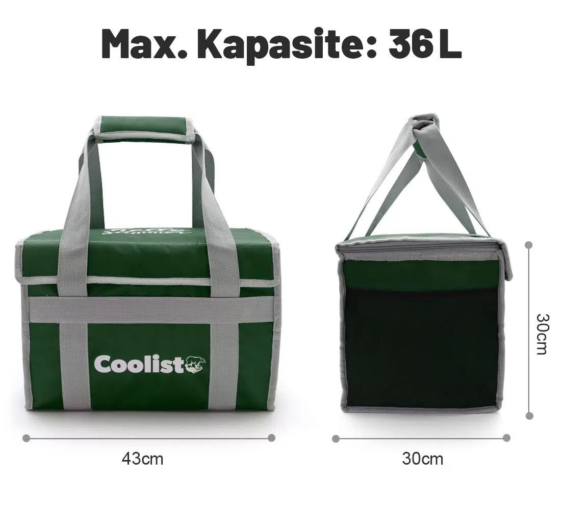 Coolist CL36G 36 Litre Katlanabilir Termos Bez Çanta / Buzluk Coolist CL36G 36 Litre Katlanabilir Termos Bez Çanta / Buzluk