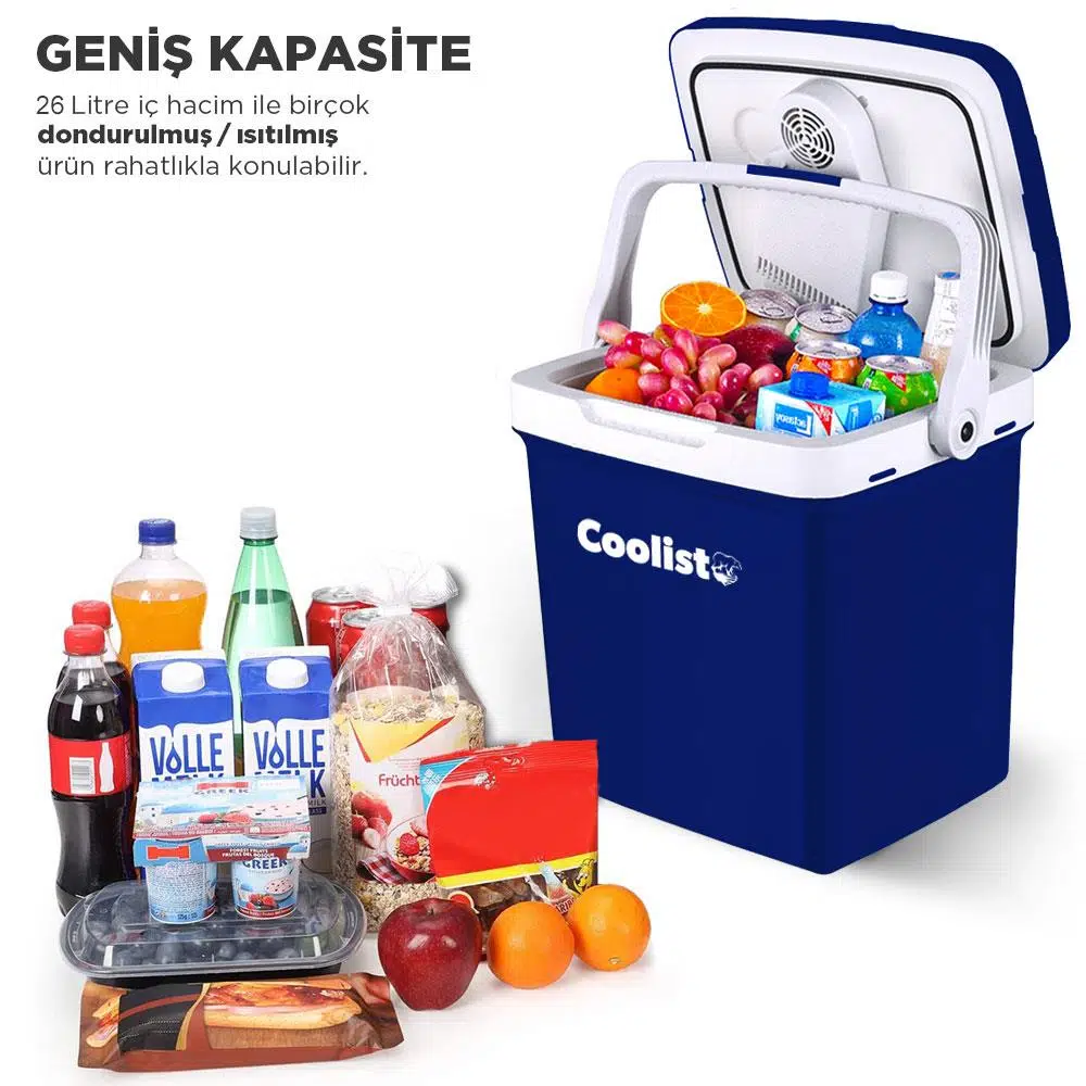 Coolist CLT26 12Volt/220Volt AC/DC 26 Litre Sıcak/Soğuk Oto Buzdolabı Coolist CLT26 12Volt/220Volt AC/DC 26 Litre Sıcak/Soğuk Oto Buzdolabı