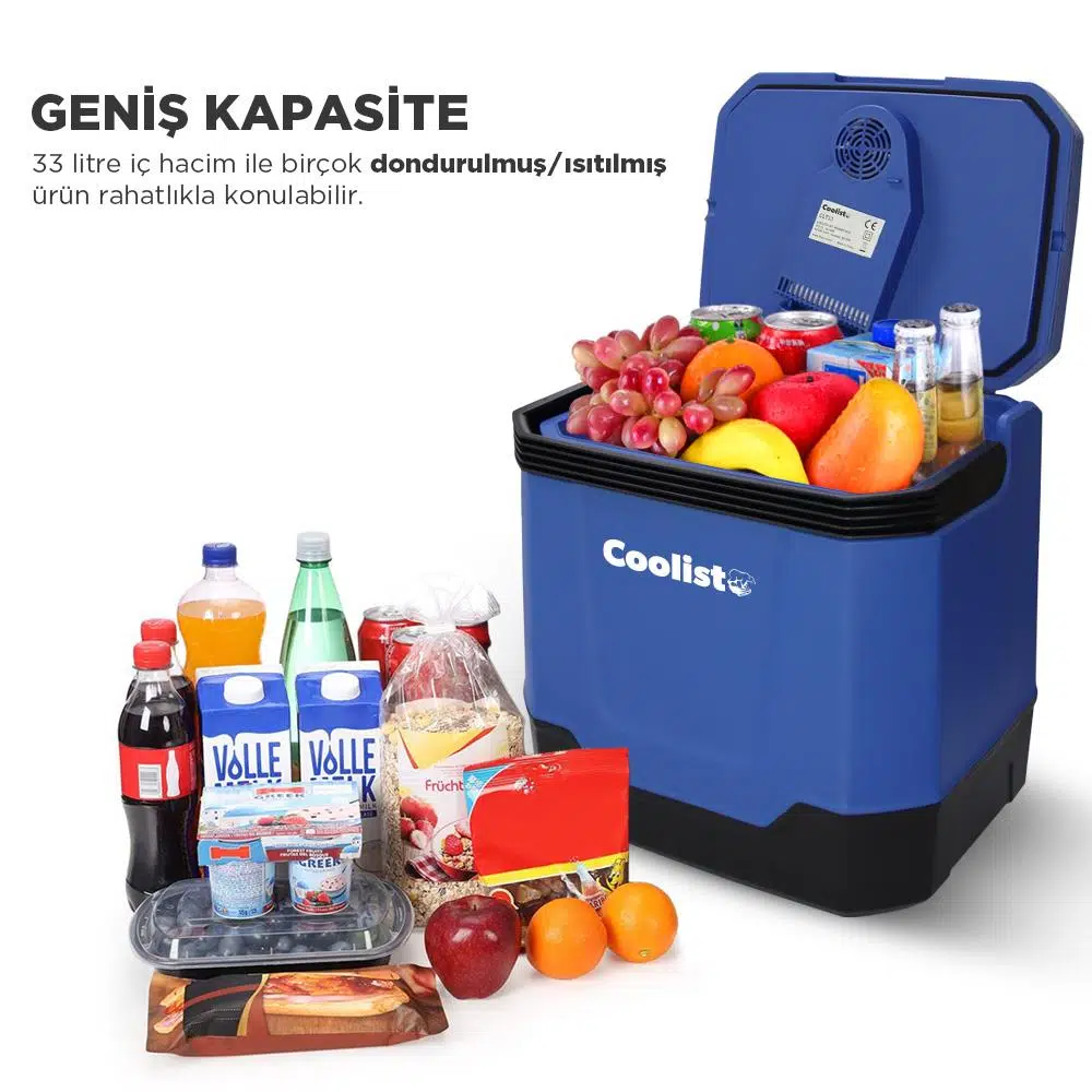 Coolist CLT33 12Volt/220Volt AC/DC 33 Litre Sıcak/Soğuk Oto Buzdolabı Coolist CLT33 12Volt/220Volt AC/DC 33 Litre Sıcak/Soğuk Oto Buzdolabı