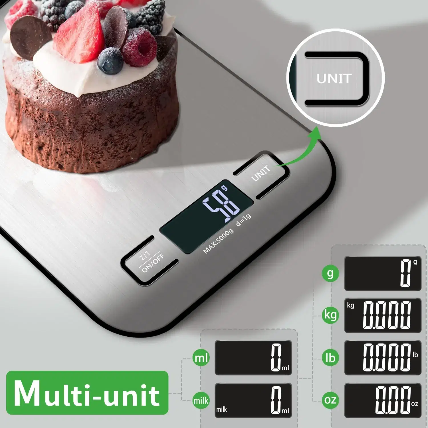 Dijital Mutfak Terazisi Paslanmaz Çelik Elektronik Lcd Ağırlık 5 Kg Ölçeklii Pişirme Ölçü Aleti Dijital Mutfak Terazisi Paslanmaz Çelik Elektronik Lcd Ağırlık 5 Kg Ölçeklii Pişirme Ölçü Aleti
