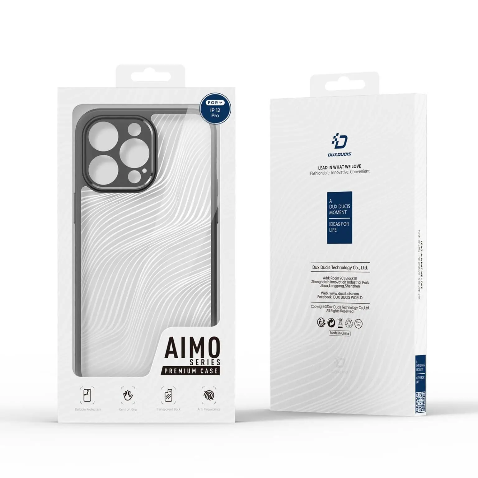 Dux Ducis iPhone 12 Pro Aimo Series Premium Buzlu Sert PC-TPU Kılıf Dux Ducis iPhone 12 Pro Aimo Series Premium Buzlu Sert PC-TPU Kılıf