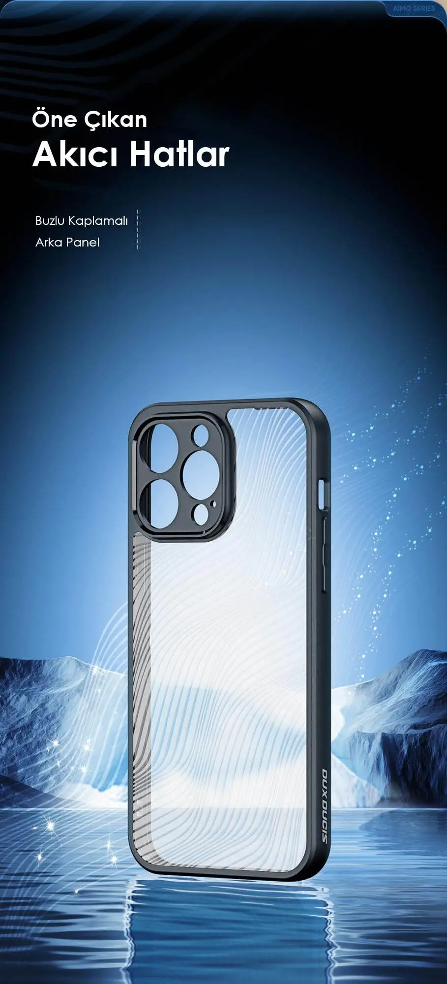 Dux Ducis iPhone 12 Pro Aimo Series Premium Buzlu Sert PC-TPU Kılıf Dux Ducis iPhone 12 Pro Aimo Series Premium Buzlu Sert PC-TPU Kılıf