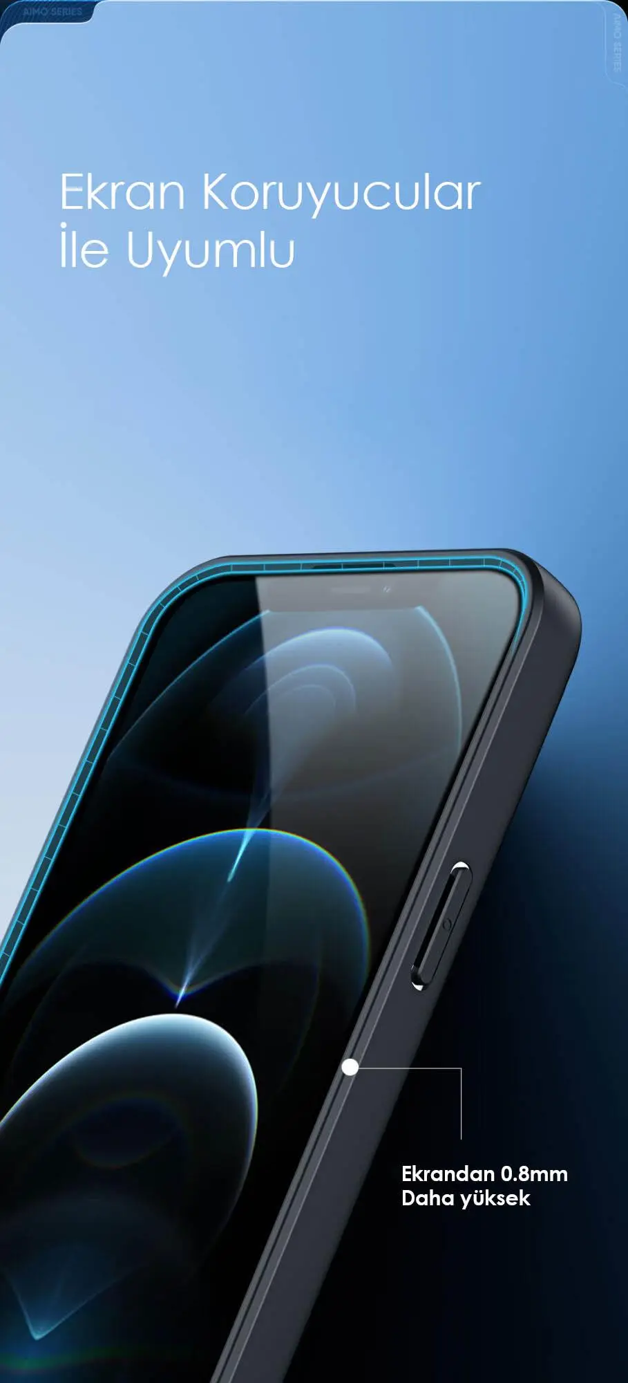 Dux Ducis iPhone 12 Pro Aimo Series Premium Buzlu Sert PC-TPU Kılıf Dux Ducis iPhone 12 Pro Aimo Series Premium Buzlu Sert PC-TPU Kılıf