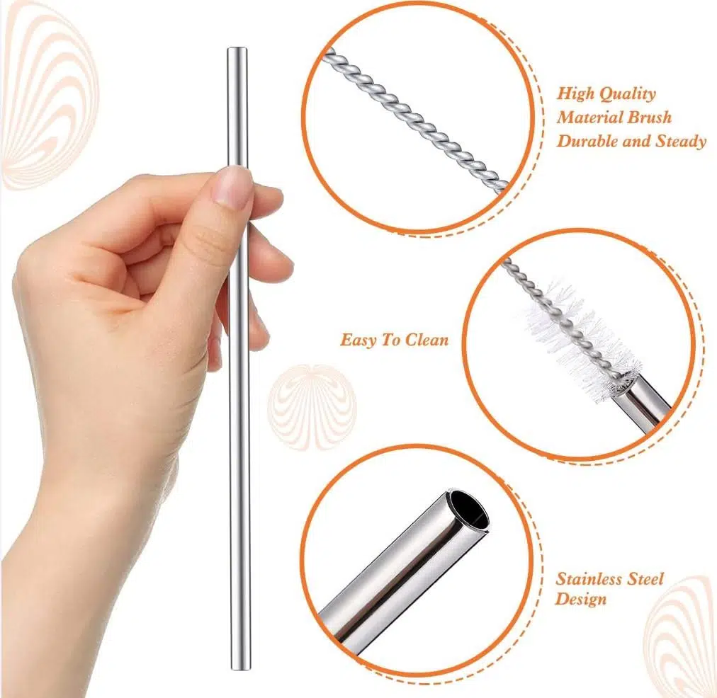 Sepetinegelsin Ekstra Uzun Paslanmaz Çelik Pipet Seti – 3 Parça (Eğri + Düz + Fırça) Sepetinegelsin Ekstra Uzun Paslanmaz Çelik Pipet Seti – 3 Parça (Eğri + Düz + Fırça)