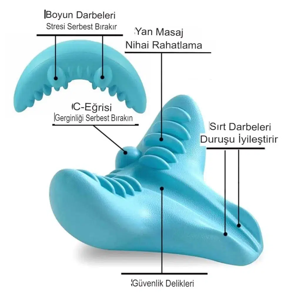 Ergonomik Boyun Masaj Yastığı – Servikal Traksiyon Destekli, Omurilik Ortopedik Yastık Ergonomik Boyun Masaj Yastığı – Servikal Traksiyon Destekli, Omurilik Ortopedik Yastık