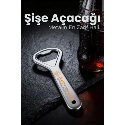Ergonomik Metal Şişe Açacağı - Gazoz, Kola, Bira Kapağı Açıcı