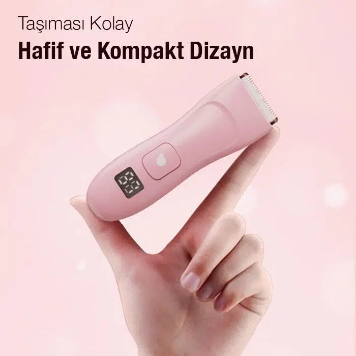 EZERE Saç sakal vücut tıraş makinesi Su Geçirmez Dijital Göstergeli Pembe EZERE Saç sakal vücut tıraş makinesi Su Geçirmez Dijital Göstergeli Pembe