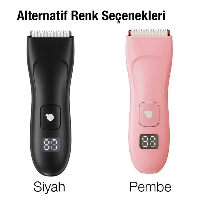 EZERE Saç sakal vücut tıraş makinesi Su Geçirmez Dijital Göstergeli Pembe EZERE Saç sakal vücut tıraş makinesi Su Geçirmez Dijital Göstergeli Pembe