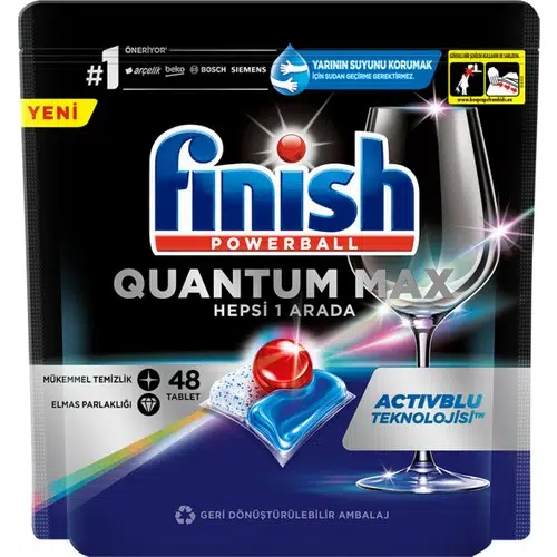 Finish Quantum Max Bulaşık Makinesi Deterjanı Tableti / Kapsülü 48 Yıkama Finish Quantum Max Bulaşık Makinesi Deterjanı Tableti / Kapsülü 48 Yıkama