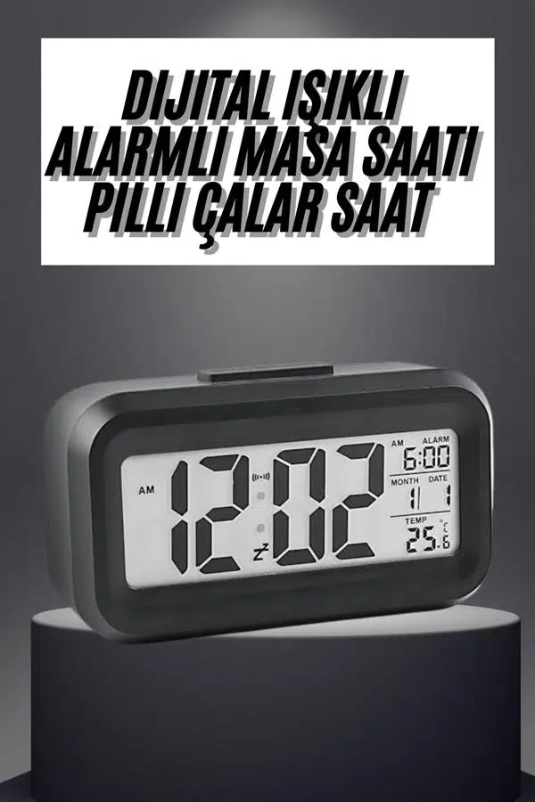 Gece Dijital Masa Saati Dijital Alarmlı Led Ekran Pilli Çalar Saat Gece Dijital Masa Saati Dijital Alarmlı Led Ekran Pilli Çalar Saat