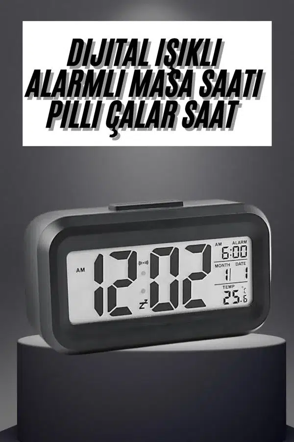 Gece Dijital Masa Saati Dijital Alarmlı Led Ekran Pilli Çalar Saat Gece Dijital Masa Saati Dijital Alarmlı Led Ekran Pilli Çalar Saat