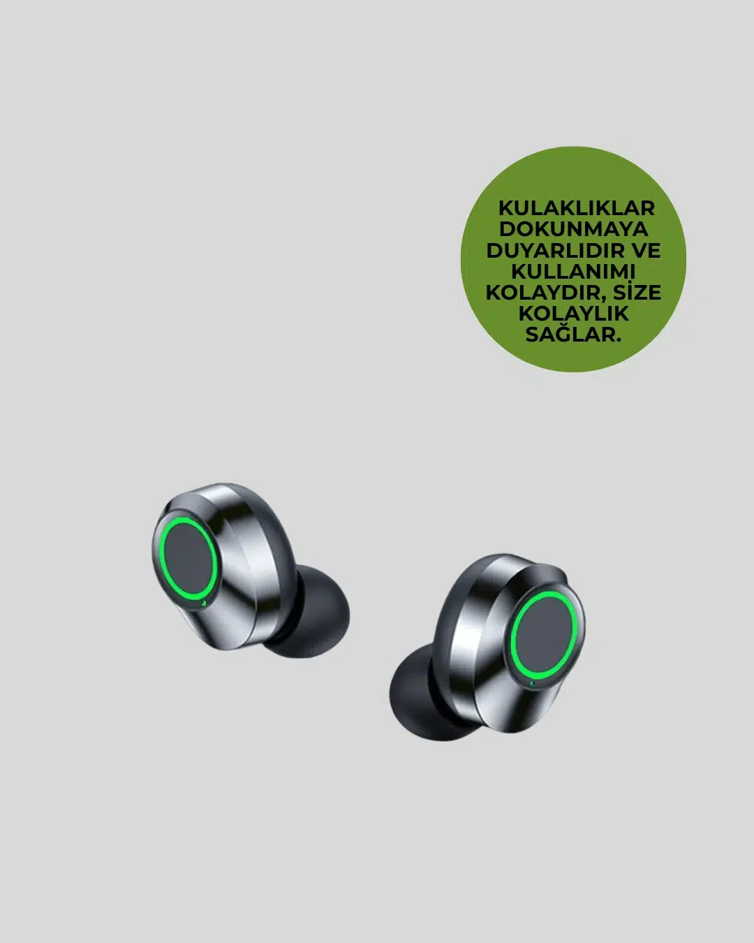 Gerçek Kablosuz Kulaklık – Bluetooth 5.0, Şarj Kutulu, Parmak İzi Kontrollü Gerçek Kablosuz Kulaklık – Bluetooth 5.0, Şarj Kutulu, Parmak İzi Kontrollü